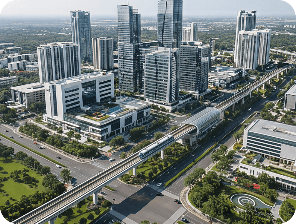 HubSpire office district in Kochi, Kerala