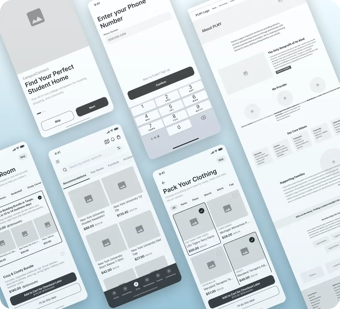 Wireframe Designs